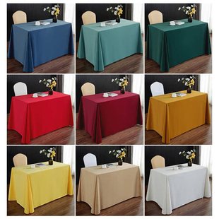 高品质会议桌桌布长方形办公室绒布展会培训桌布丝绒定制酒店台布