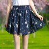 2018 Emptied skirt printing Paige Chiffon Broken flowers Short skirt Culottes children Korean Edition New products