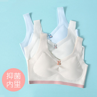 小清风青春期内衣防凸点无痕中小学女生运动背心 童童树少女长短款