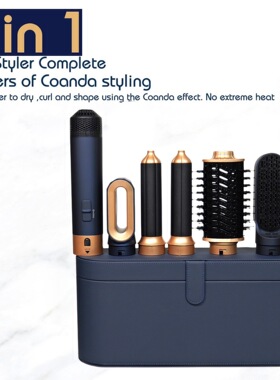 跨境六合一卷发器热风梳多功能吹风机自动卷发棒六合一美发造型器