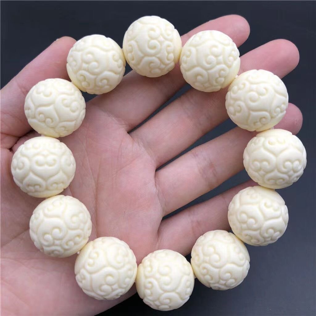 象牙果一念之间手串七瓣金刚菩提子手链祥云珠弥勒佛文玩佛珠手串