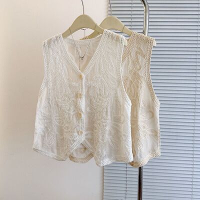 法式复古无袖马甲背心女夏季