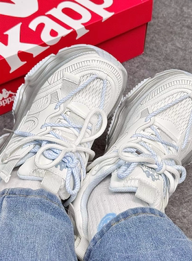 【微瑕】 女子网面厚底防滑耐磨跑鞋老爹鞋K0E25MC62J-0106