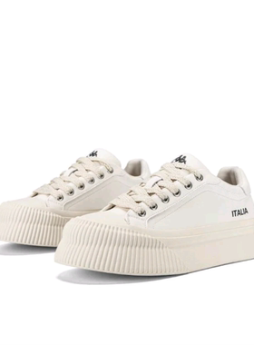 【正品】女子月岛风格厚底防滑耐磨板鞋白K0E25CC34J-012