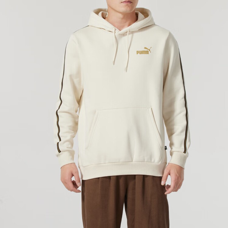 Puma彪马2024冬新款男士简约口袋保暖条纹卫衣685336-87