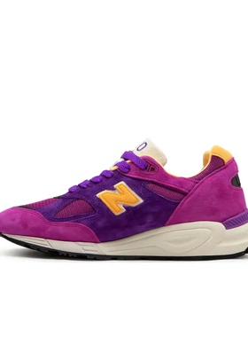 【微瑕】New Balance  粉紫男女复古缓震透气休闲跑步鞋M990PY2