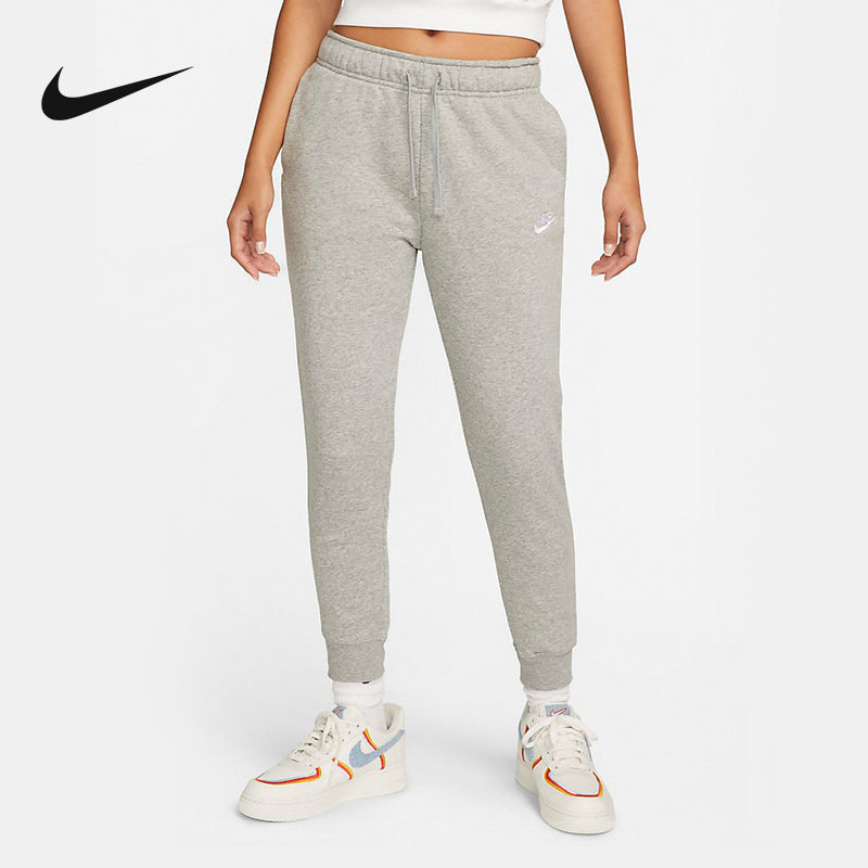 NIKE耐克裤子女裤2023春季新款运动裤灰色卫裤休闲长裤DQ5192-063