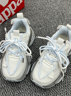 【正品】 女子网面厚底防滑耐磨跑鞋老爹鞋K0E25MC62J-0106