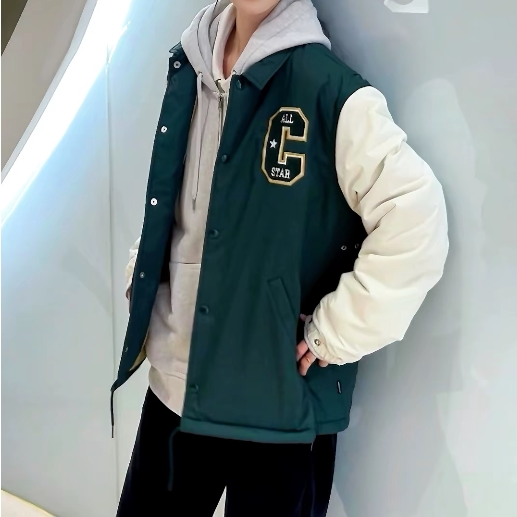 converse匡威中性秋冬运动棒球服棉服外套10027595-A02