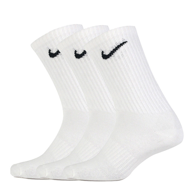 Nike耐克袜子男袜女袜新款三双装篮球运动袜SX7676-100