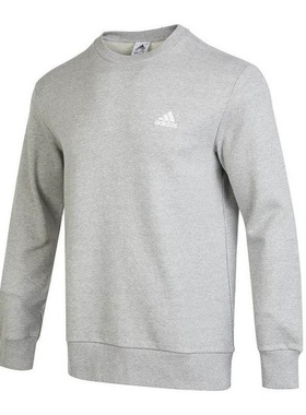 阿迪达斯套头衫男2023秋款针织宽松圆领运动服休闲卫衣IC9331