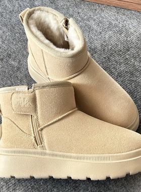 【正品】女子耐磨防滑加绒保暖短筒雪地靴K0F85SK15CZ-602