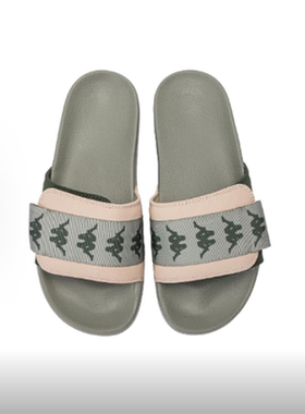 【正品】 男女休闲舒适运动串标魔术贴百搭一字拖鞋K0DX5LT1