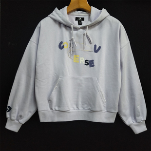 匡威女子线圈棉毛线字母印花连帽卫衣 10025515-A02