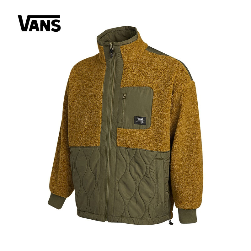 VANS万斯女子秋冬防羊羔毛立领夹克外套VN0A54MCZBN