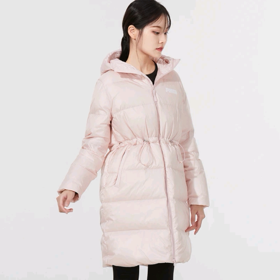 Puma彪马女装外套秋运动服中长款连帽羽绒服846334-36