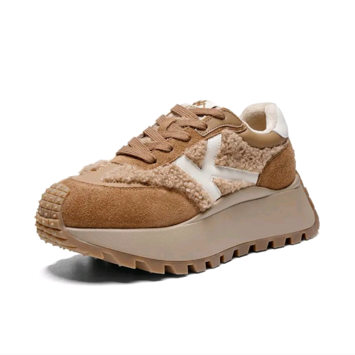 【正品】女舒适保暖防滑加绒增高厚底老爹鞋K0D85MC58CJ1-65