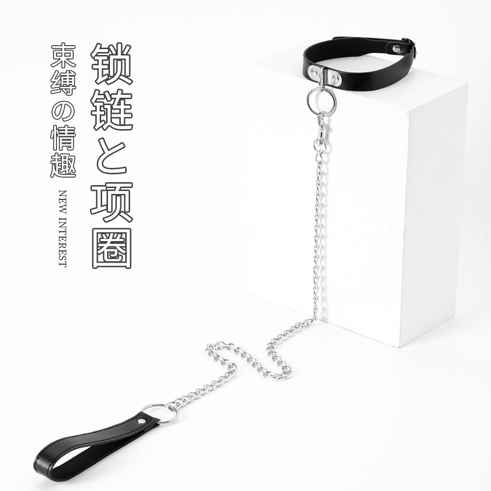 项圈男m牵引绳男生铃铛项圈