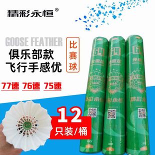 正品精彩G4羽毛球G6耐打专业防风稳定训练比赛用球12只装7775