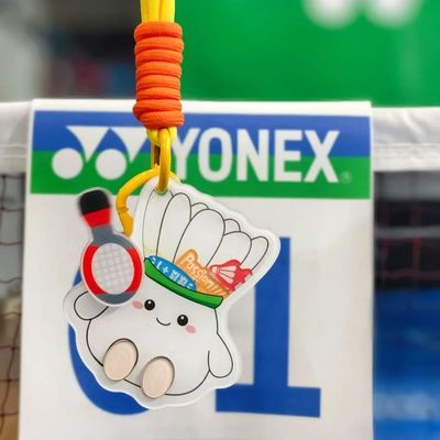 【球长亚克力旋转摇摇乐挂件】羽毛球钥匙扣创意潮流玩具丨八斤八