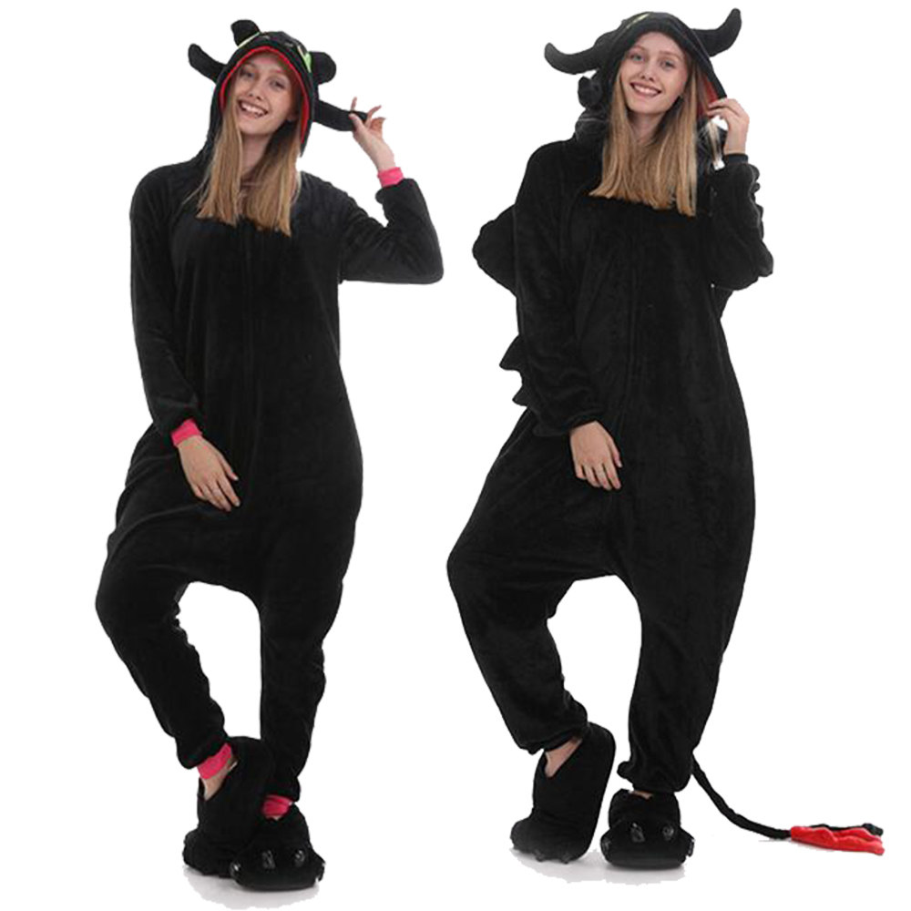 夜煞龙无牙仔卡通动漫连体衣