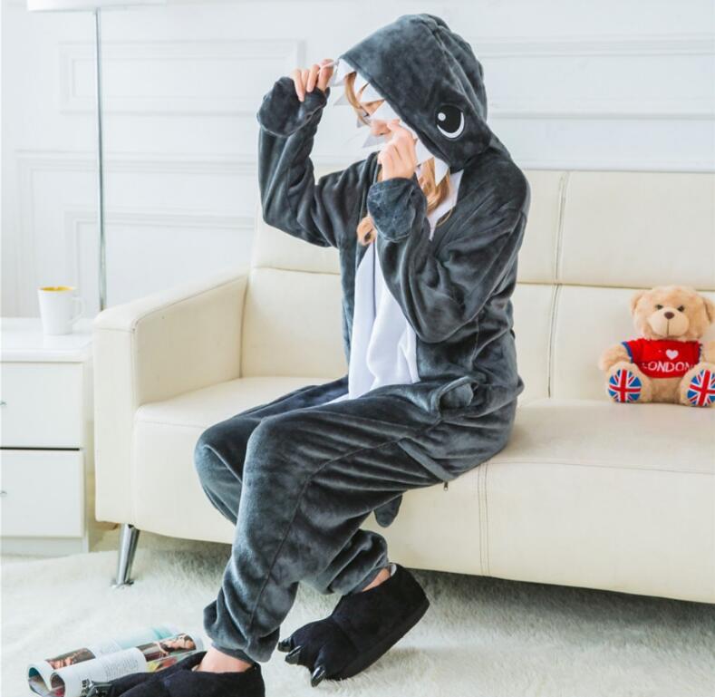 动物演出服加厚绒保暖连体睡衣