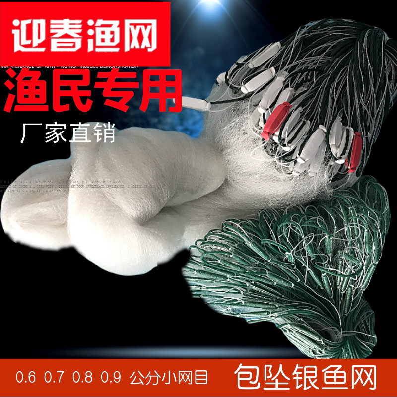 小目包坠0.60.70.80.9公分厘22.32.5 2.7 3分细软捕银鱼网单层渔