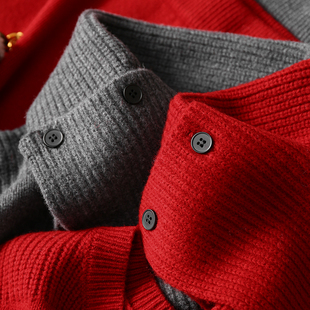 松弛cleanfit 新款 轻奢极简圆领羊毛针织衫 围巾套装 半裙 淘么淘