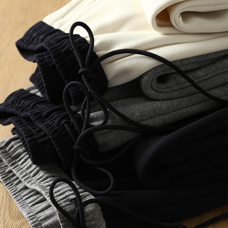 【折】 随心出街 休闲刺绣撞色抽绳高腰宽松加绒弯刀裤卫裤女新款,女装/女士精品,休闲裤,淘宝优惠券,粉丝福利购,淘宝优惠卷