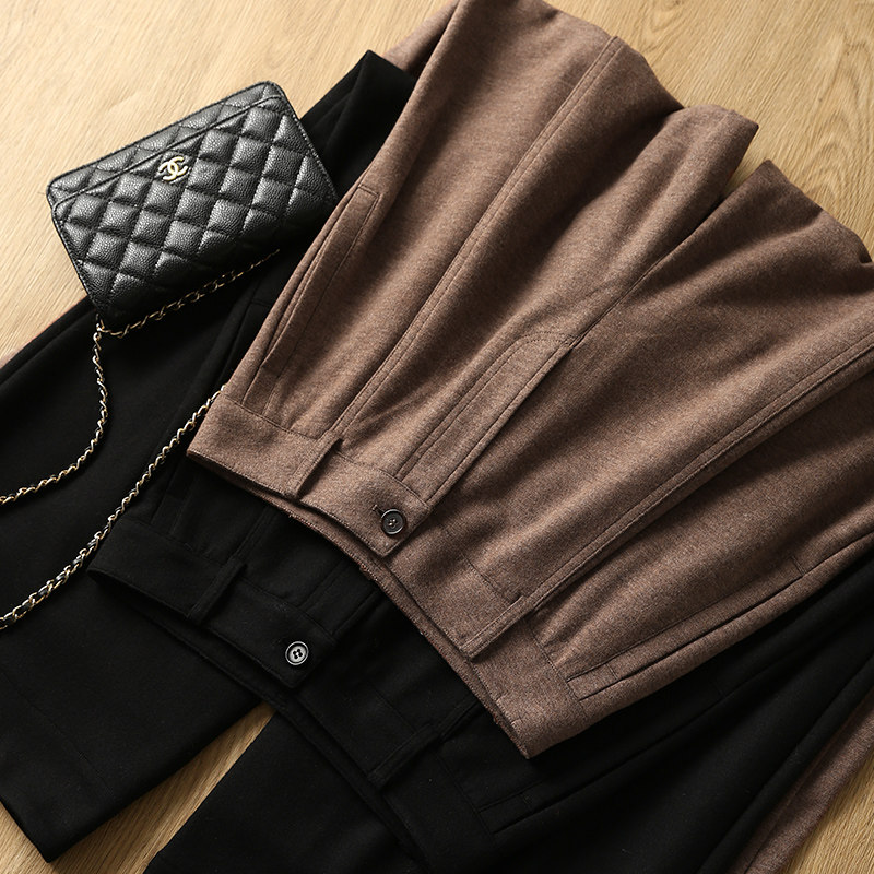 【折】 老板娘自留！高腰中缝边阔腿气球羊毛毛呢休闲裤女25秋冬,女装/女士精品,休闲裤,淘宝优惠券,粉丝福利购,淘宝优惠卷