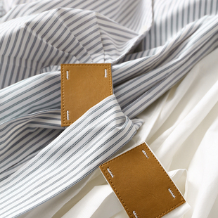 系带收腰条纹 围裹式 穿出小蛮腰 衬衫 女新款 纯色V翻领长袖 淘么淘