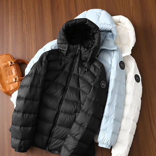 柜上8K 90白鹅绒连帽抽绳收腰显瘦羽绒服外套女25冬新款 特