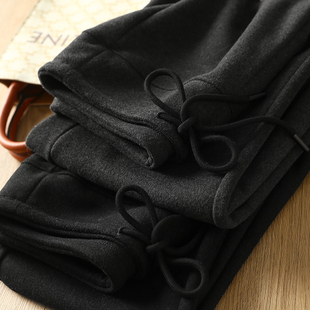 山羊绒松紧腰抽绳垂感喇叭裤 桑蚕丝 女秋冬 高阶通勤bi入 淘么淘