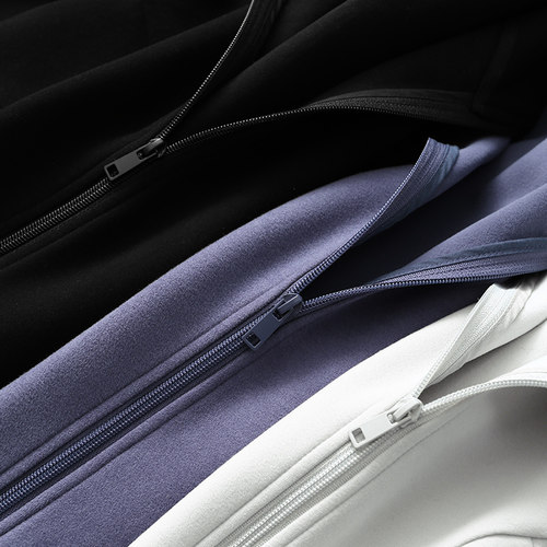 淘么淘 百搭休闲风 宽松柔软磨毛加厚前中拉链连帽卫衣外套女秋冬