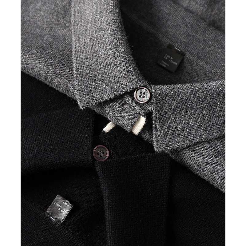 淘么淘 极简风格 气质衬衫翻领羊毛拼色假两件针织开衫女上衣春季,女装/女士精品,毛针织衫,淘宝优惠券,粉丝福利购,淘宝优惠卷