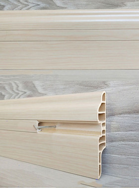 黑白灰色PVC踢脚板SPC石塑地板脚线木塑7810分木纹塑料防水墙角线