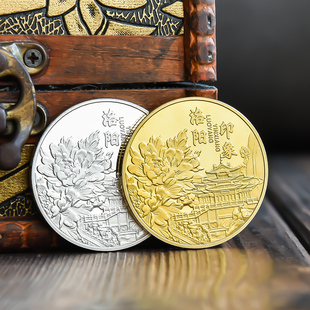 洛阳印象龙门石窟牡丹洛阳纪念品景区旅游文创周边硬币礼物文旅章