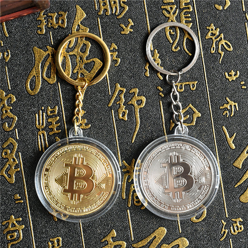 bitcoin比特B纪念币钥匙扣btc钥匙挂件以太硬币莱特金币挂饰礼物 节庆用品/礼品 创意/设计玩具 原图主图