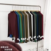 中领内搭长袖 元 贴标上衣女 修身 韩版 熙620 1秋冬半高领加绒打底衫