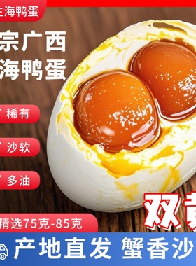 【双黄】10枚广西北海红树林烤海鸭蛋北部湾咸鸭蛋黄流油即食