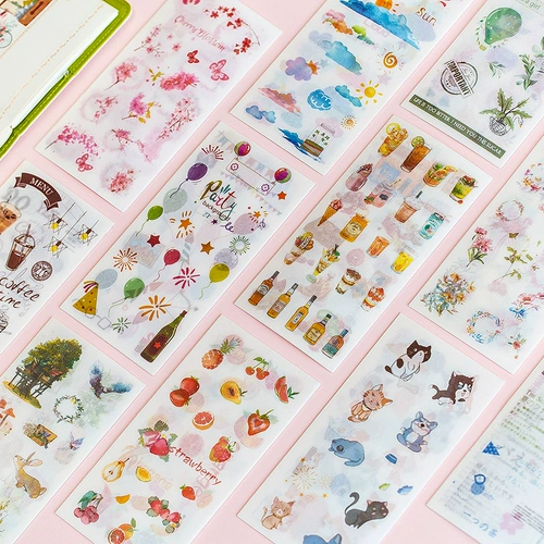 Наклейка, свежая акварель для раннего возраста, фотоальбом с аксессуарами, планировщик, DIY