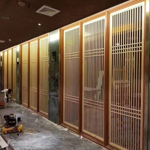 会所屏风火锅店装饰木制品餐饮