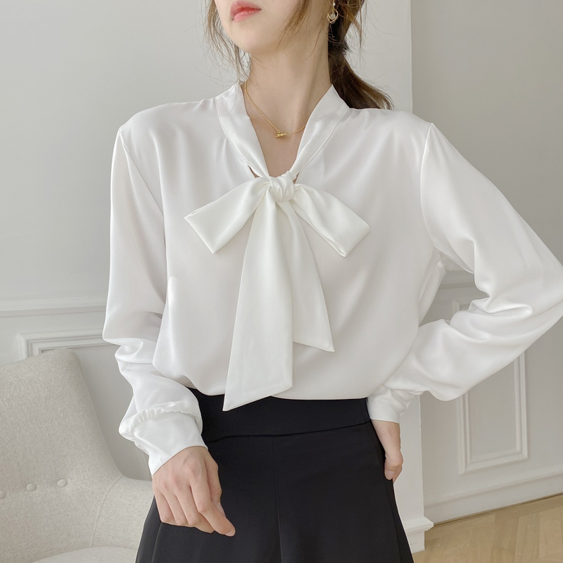 清仓捡漏品牌折扣专柜撤柜外贸女装春秋新款白衬衫女内搭长袖上衣