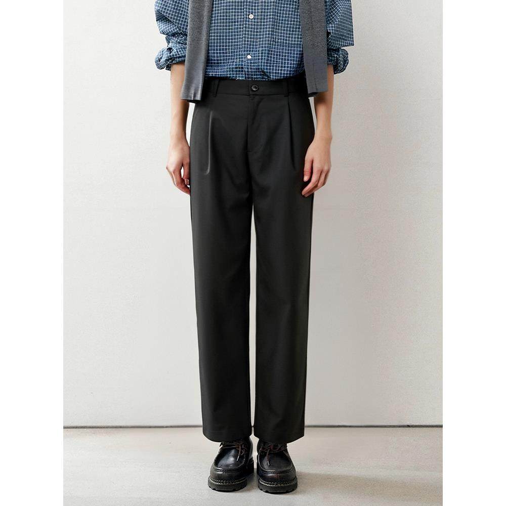 【solotex面料】抗皱防水九分直筒休闲裤男女夏季薄款通勤小西裤