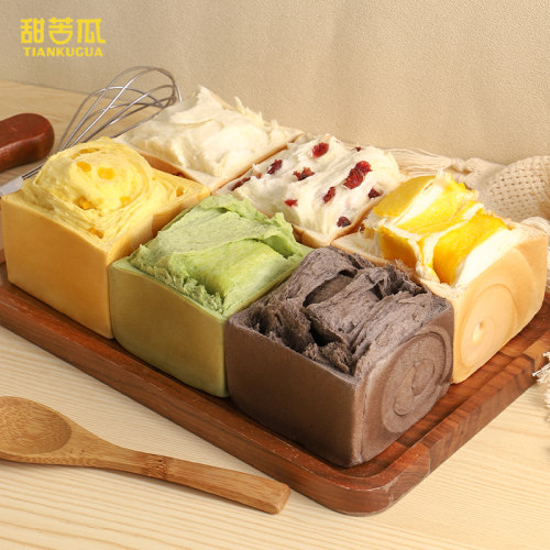 甜苦瓜纯奶手撕面包魔方吐司网红零食办公室早餐多巴胺面包整箱