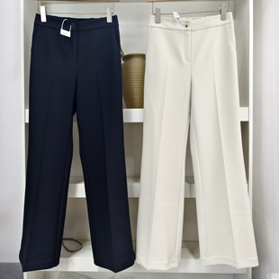 裤 西装 女士休闲百搭长裤 万能四面弹松紧腰26新韩单职业显瘦直筒裤