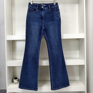i*t微喇中弹 26新春秋出口韩国原单自然腰长裤女士牛仔裤显瘦潮流