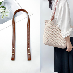 Mcroche魔织毛线手工钩织菜篮子托特包包配件单肩PU可替换包带