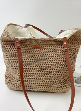 Mcroche魔织毛线手工diy编织材料包新手钩针自制大容量单肩托特包