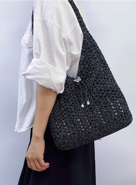 Mcroche魔织ins毛线手工diy编织材料包自制韩系休闲单肩托特包